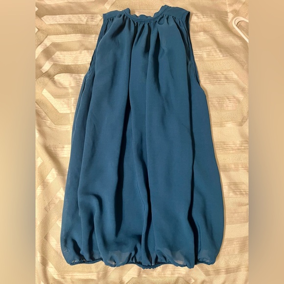 EUC JACOB Sleeveless Top, Cobalt color, Front rouched detail, SZ XS - Picture 6 of 7